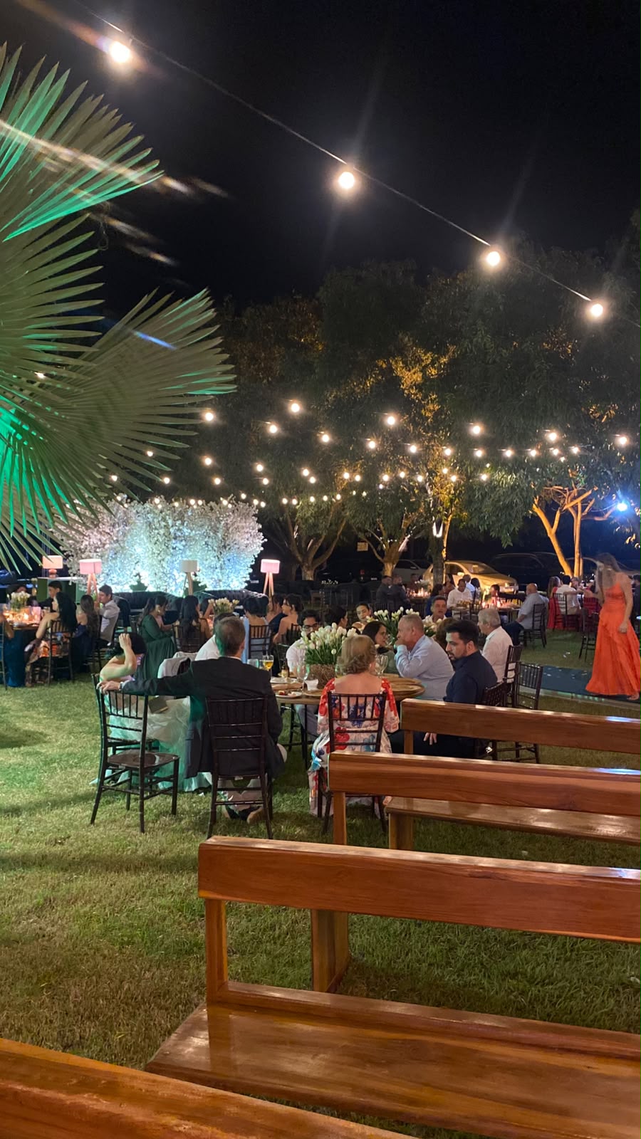 Área da fazenda preparada para evento privado